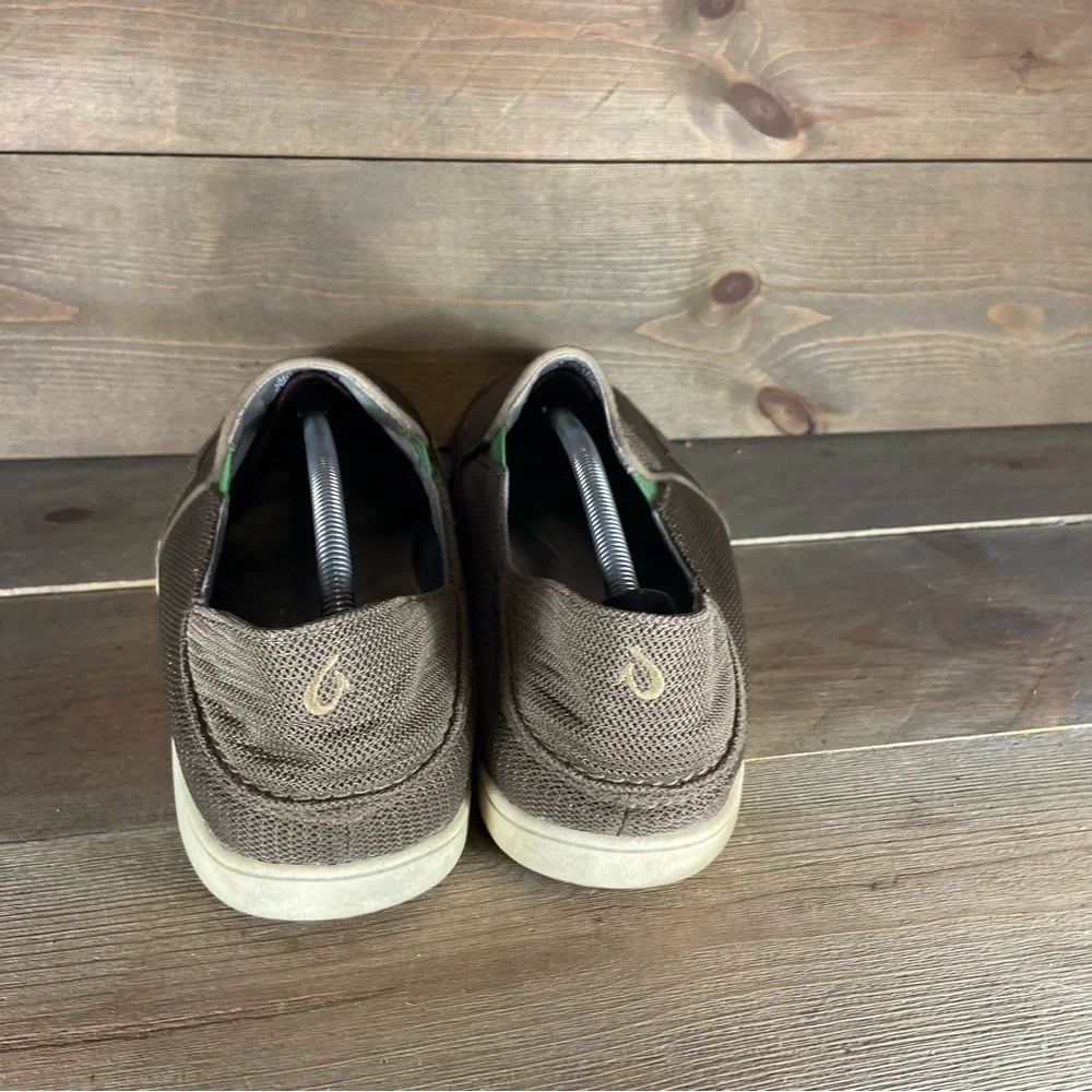Olukai nohea mesh Mens size 11 shoes brown slip on comfort sneakers